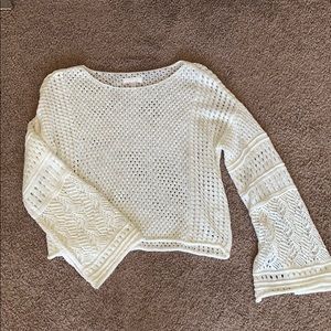 LC LAUREN CONRAD KNIT CROP SWEATER